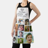 Tablier White Heart Best Baker Chef Grandma Photo Collage (Insitu)