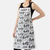 Tablier White Premium RAD DAD fête des pères Funky Fun (Insitu)