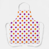 Tablier White Purple Orange Polka Dots Pattern (Recto)