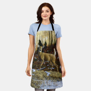 Tablier Whitetail Deer Doe dans la forêt d'automne