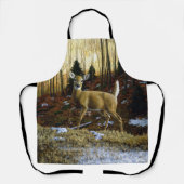 Tablier Whitetail Deer Doe dans la forêt d'automne (Recto)