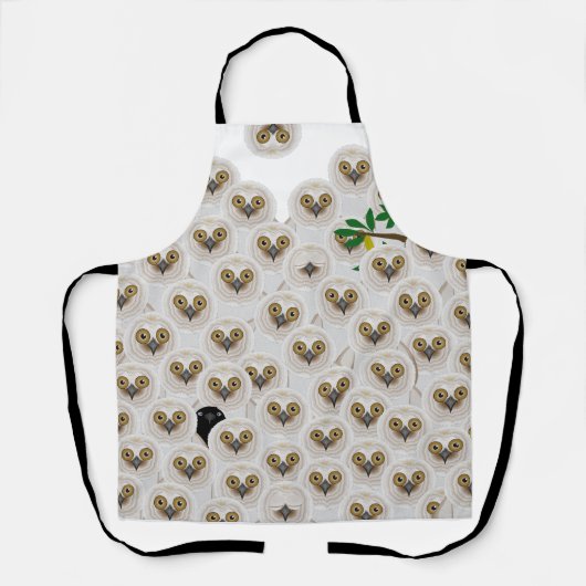 Tablier Who Me Owl Allover Apron (Recto)
