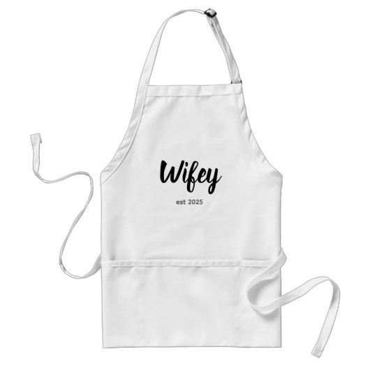 Tablier Wifey Custom Bride, Fiance Gift (Devant)