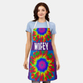 TABLIER WIFEY TIE DYE KITCHEN APRON (Porté)