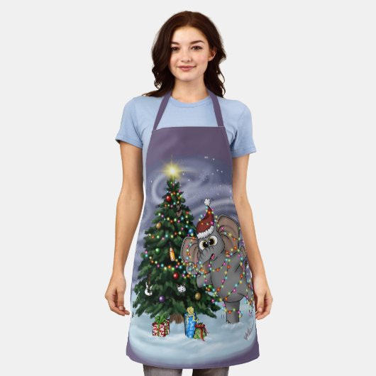 Tablier Wilbur en métal dans les lumières partout sur l'im (Porté)