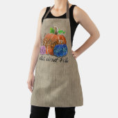 Tablier Wild About Fall Empreintes de léopard Citrouilles (Insitu)