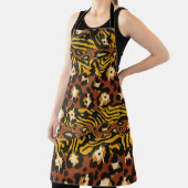 Tablier Wild animal leopard and tiger skins patchwork abst (Insitu)