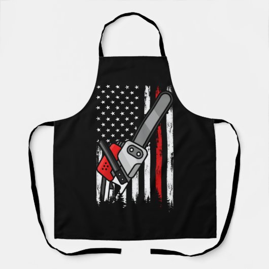 Tablier Wildland Firefighter Chainsaw Red Line American Fl (Recto)