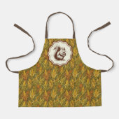 Tablier William Morris Automne Maïs Écureuil Rétro (Recto)