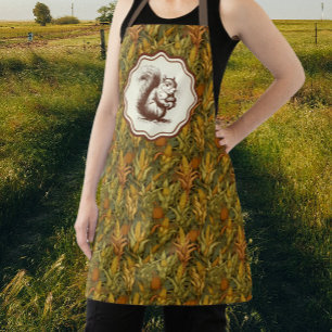 Tablier William Morris Automne Maïs Écureuil Rétro