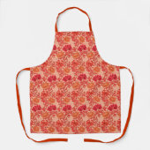 Tablier William Morris Chrysanthemums, Coral Orange (Recto)