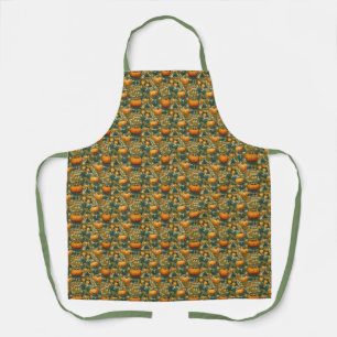 Tablier William Morris Citrouille Vintage Patch Thanksgivi