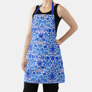 Tablier William Morris Hyacinth Imprimer, Cobalt bleu et b