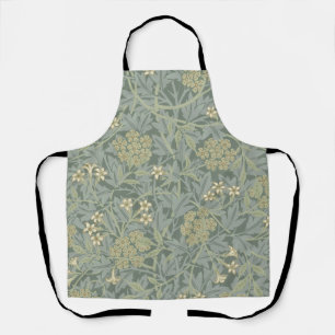 Tablier William Morris Jasmine Bleu Vert Art Botanique
