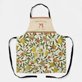 Tablier William Morris Lemons Fruits Nouveau Grenade (Recto)