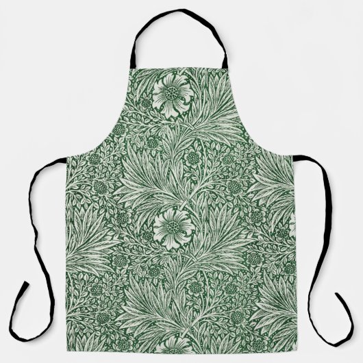 Tablier william morris marigold vert floral fleur (Recto)