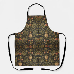 Tablier William Morris motif floral écossais vintage