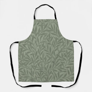 Tablier William Morris Motif Saule Antique Vert Sauge