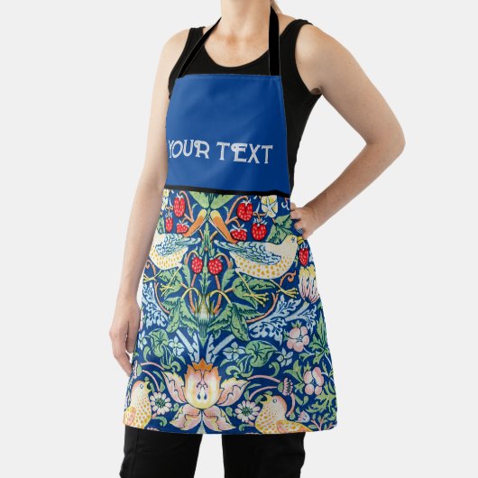 Tablier William Morris' Print : Strawberry Thief, Blue (Insitu)