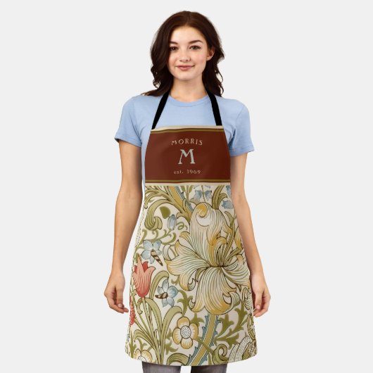 Tablier William Morris Strawberry Thief Apron (Porté)