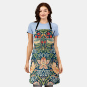 Tablier William Morris Strawberry Thief Motif floral (Porté)