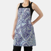 Tablier William Morris Windrush motif floral bleu (Insitu)
