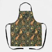 Tablier William Morris Woodland Lapins floraux Noël (Recto)