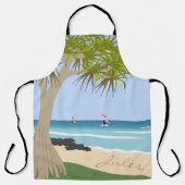 Tablier Wing Foil Surfers Pandanus Tree at Beach ajouter N (Recto)
