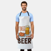 Tablier Wings and Beer Chicken Wings Drinking (Porté)