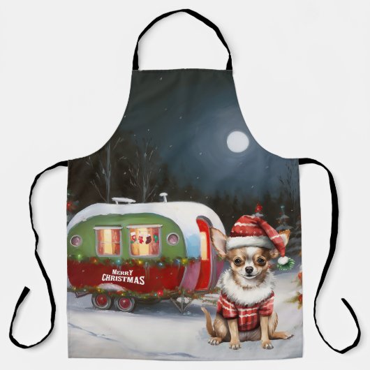 Tablier Winter Chihuahua Caravan Christmas Adventure (Recto)