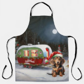 Tablier Winter Dachshund Caravan Christmas Adventure (Recto)