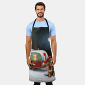 Tablier Winter Dachshund Caravan Christmas Adventure (Porté)