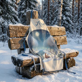 Tablier Winter Foxes by Moonlit Snowy River