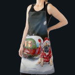 Tablier Winter French Bulldog Caravan Christmas Adventure<br><div class="desc">Laissez-vous tenter par la magie d'une nuit d'hiver enneigée alors qu'une caravane glisse gracieusement à travers le paysage illuminé par la lune. La beauté sereine de la neige scintillante et l'éclat enchanteur de la lune créent une scène captivante, promettant une aventure de Noël inoubliable remplie de chaleur, de joie et...</div>