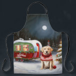 Tablier Winter Labrador Caravan Christmas Adventure<br><div class="desc">Laissez-vous tenter par la magie d'une nuit d'hiver enneigée alors qu'une caravane glisse gracieusement à travers le paysage illuminé par la lune. La beauté sereine de la neige scintillante et l'éclat enchanteur de la lune créent une scène captivante, promettant une aventure de Noël inoubliable remplie de chaleur, de joie et...</div>