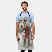 Tablier Wirefox Terrier Chien de Noël de neige (Porté)