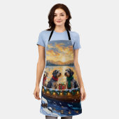 Tablier Wirehaired Pointing Griffon Christmas Boat Holiday (Porté)