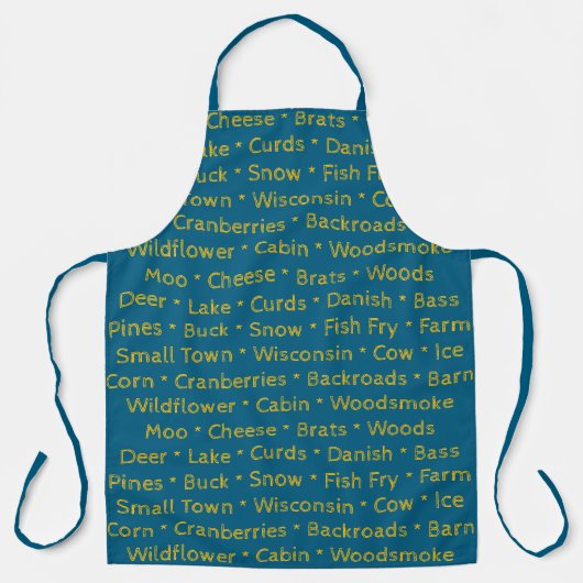 Tablier Wisconsin Words Apron (Recto)