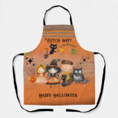 Tablier Witch Way Halloween Orange (Recto)