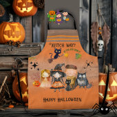 Tablier Witch Way Halloween Orange