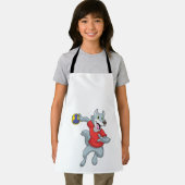 Tablier Wolf comme joueur de handball avec Handball (Insitu)