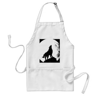 Tablier Wolf & Moon Silhoutte