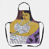 Tablier Woman and Wine Design ajouter du texte, Apron (Recto)