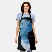 Tablier Wonder Woman Ciel bleu Silhouette (Porté)