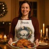 Tablier Woodland Wreath with Deer Moon