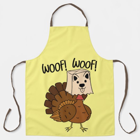Tablier Woof Woof Funny Thanksgiving Turquie Kitchen Apron (Recto)