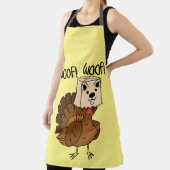 Tablier Woof Woof Funny Thanksgiving Turquie Kitchen Apron (Insitu)