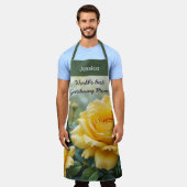 Tablier World's Best Mom Yellow Roses Garden Lover Kitchen (Porté)