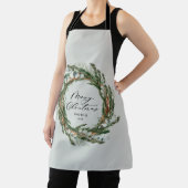 Tablier wreath script moderne mondes plus grand cadeau fam (Insitu)