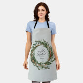 Tablier wreath script moderne mondes plus grand cadeau fam (Porté)